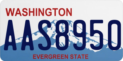 WA license plate AAS8950
