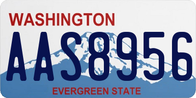 WA license plate AAS8956