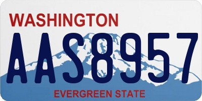 WA license plate AAS8957