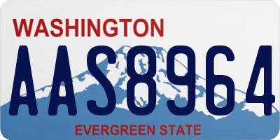 WA license plate AAS8964