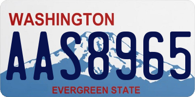 WA license plate AAS8965