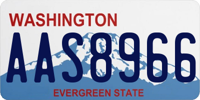 WA license plate AAS8966