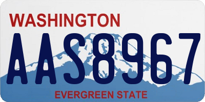 WA license plate AAS8967