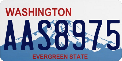 WA license plate AAS8975