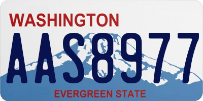 WA license plate AAS8977