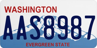 WA license plate AAS8987