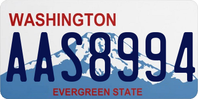WA license plate AAS8994