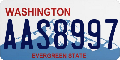 WA license plate AAS8997