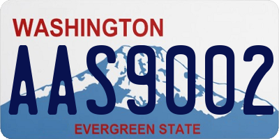 WA license plate AAS9002