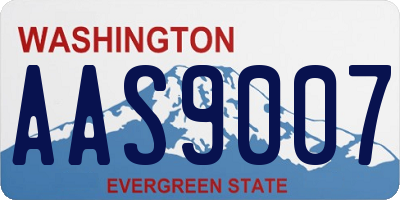 WA license plate AAS9007