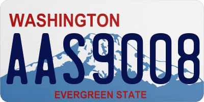 WA license plate AAS9008