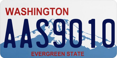WA license plate AAS9010