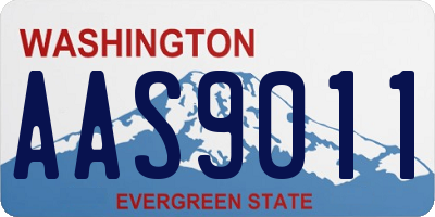 WA license plate AAS9011