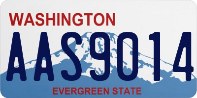 WA license plate AAS9014