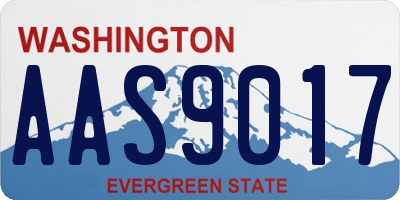 WA license plate AAS9017