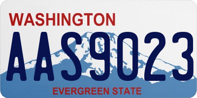 WA license plate AAS9023