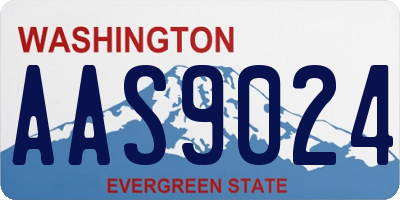 WA license plate AAS9024