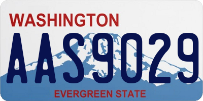 WA license plate AAS9029