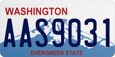 WA license plate AAS9031