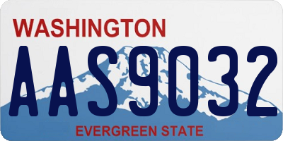 WA license plate AAS9032