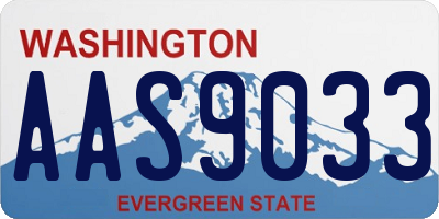 WA license plate AAS9033