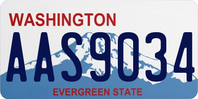 WA license plate AAS9034