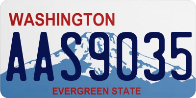 WA license plate AAS9035