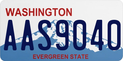 WA license plate AAS9040
