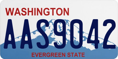 WA license plate AAS9042