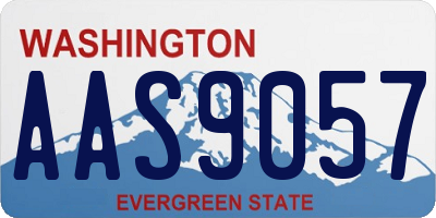 WA license plate AAS9057