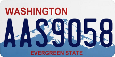 WA license plate AAS9058