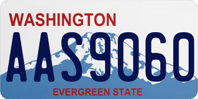 WA license plate AAS9060