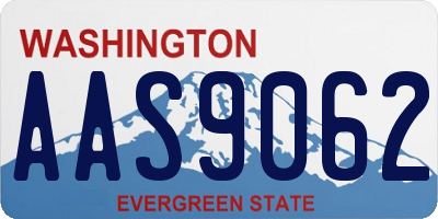 WA license plate AAS9062