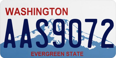 WA license plate AAS9072
