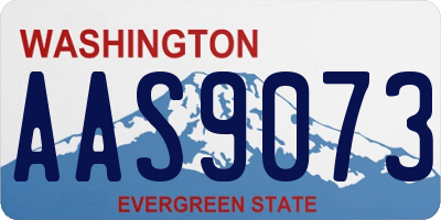 WA license plate AAS9073