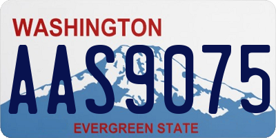 WA license plate AAS9075