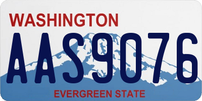 WA license plate AAS9076