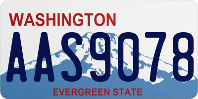 WA license plate AAS9078