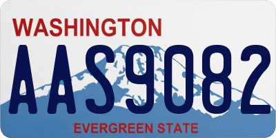 WA license plate AAS9082