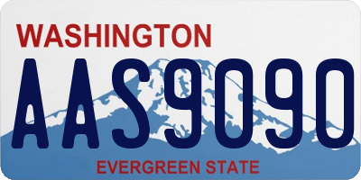 WA license plate AAS9090