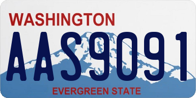 WA license plate AAS9091
