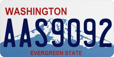 WA license plate AAS9092