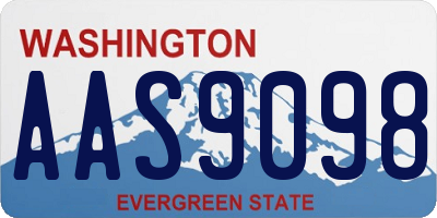 WA license plate AAS9098