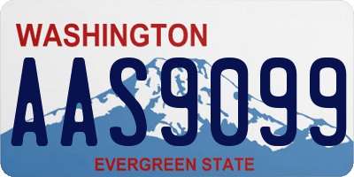 WA license plate AAS9099