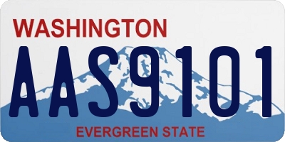 WA license plate AAS9101
