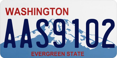 WA license plate AAS9102