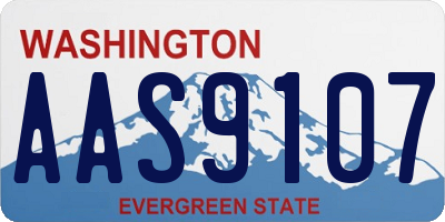 WA license plate AAS9107