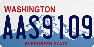WA license plate AAS9109