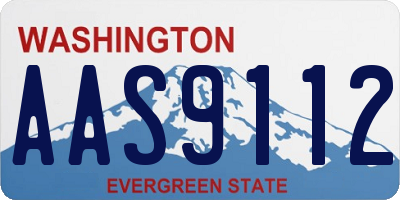 WA license plate AAS9112