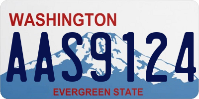 WA license plate AAS9124